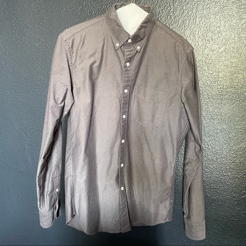 JCrew slim fit gray button up